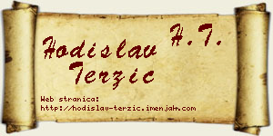 Hodislav Terzić vizit kartica